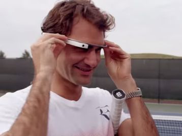 Roger Federer testa o Google Glass