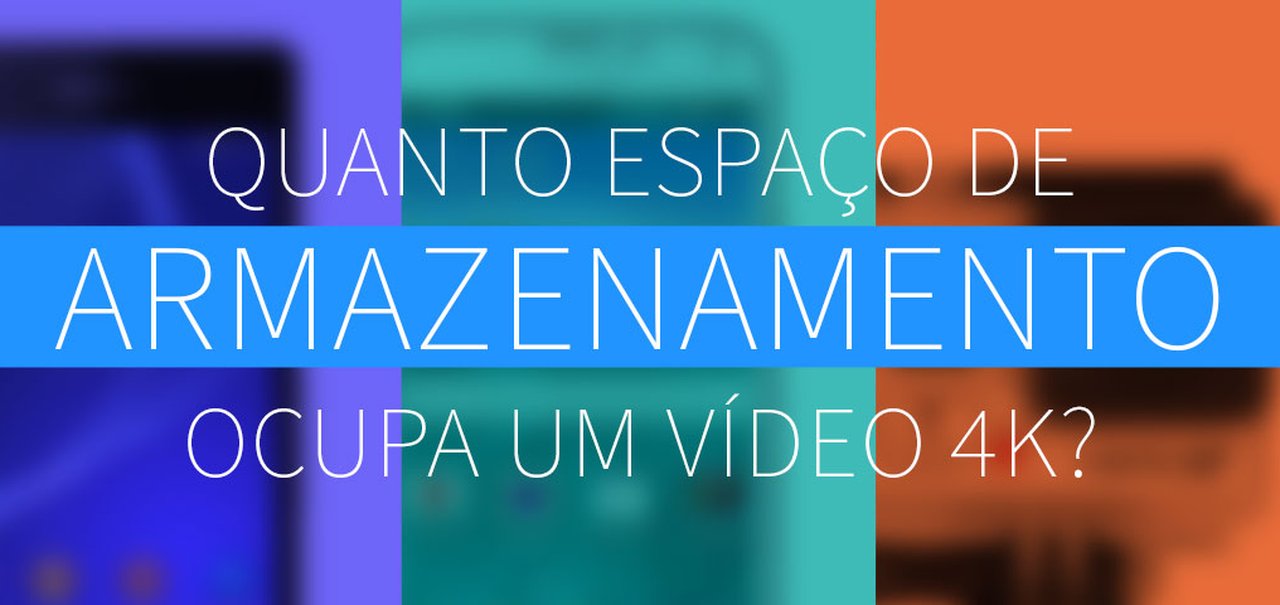 Quanto espaço de armazenamento ocupa um vídeo 4K?