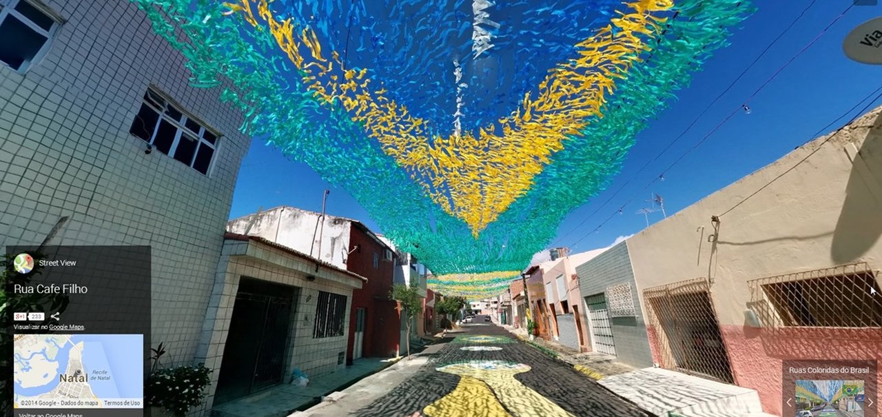 Veja os detalhes das ruas coloridas do Brasil através do Google Street View