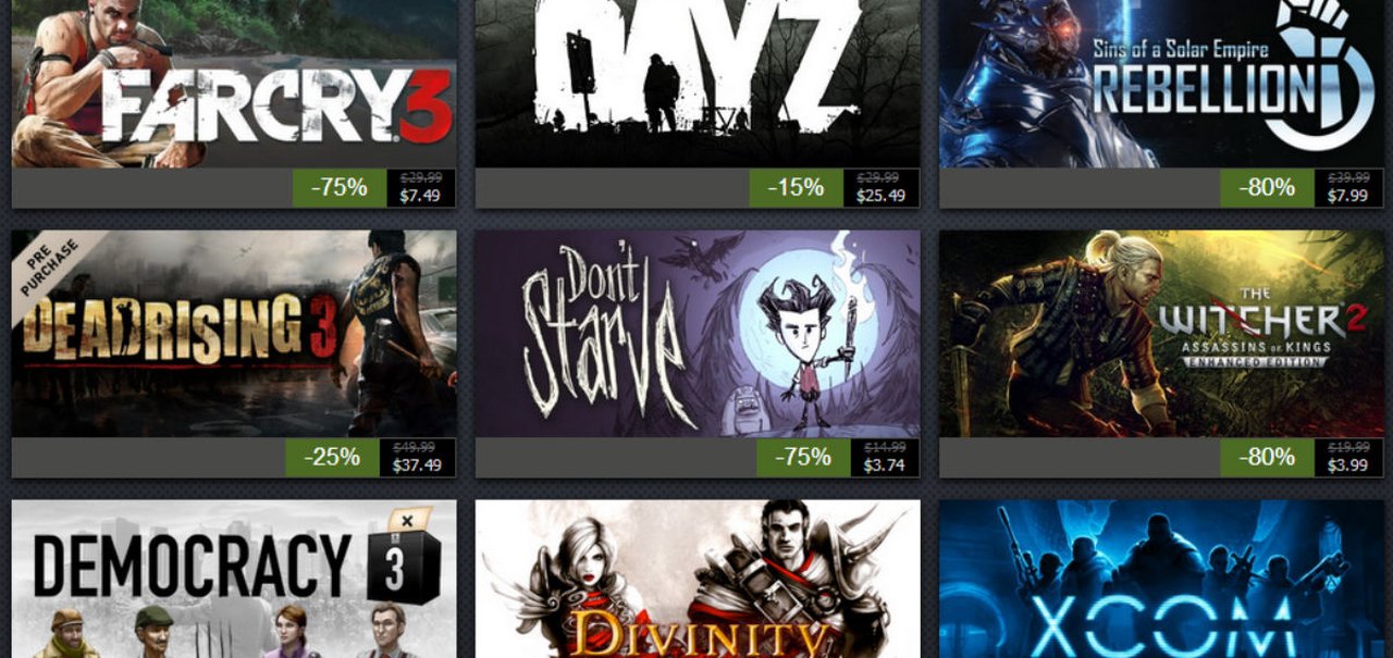 Confira as ofertas do primeiro dia da Promoção de Férias do Steam