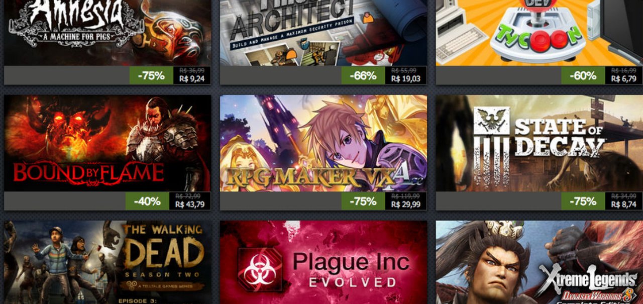 Confira as ofertas do segundo dia da Promoção de Férias do Steam