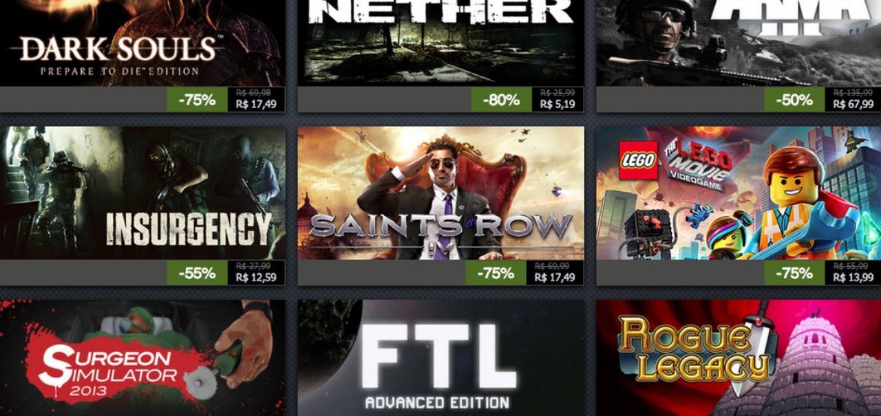 Confira as ofertas do quinto dia da Promoção de Férias do Steam