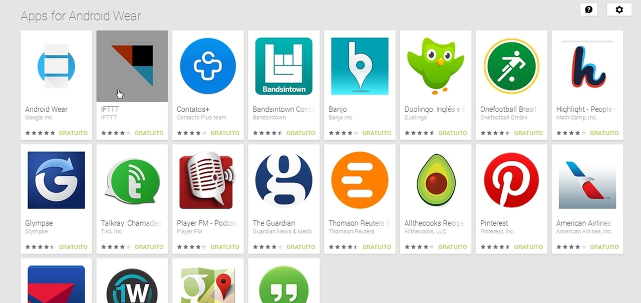 Google Play Store já tem seção exclusiva para apps do Android Wear