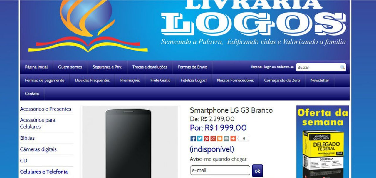 LG G3 aparece em loja brasileira por R$ 1.999