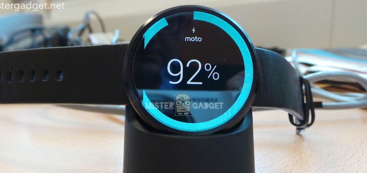 Imagens mostram como funcionará o carregamento da bateria do Moto 360