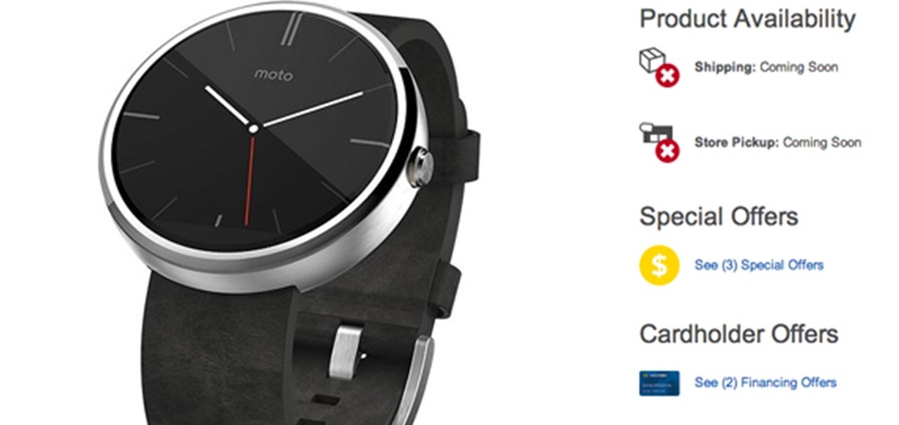 Moto 360 aparece em site de compras custando US$ 249,99 