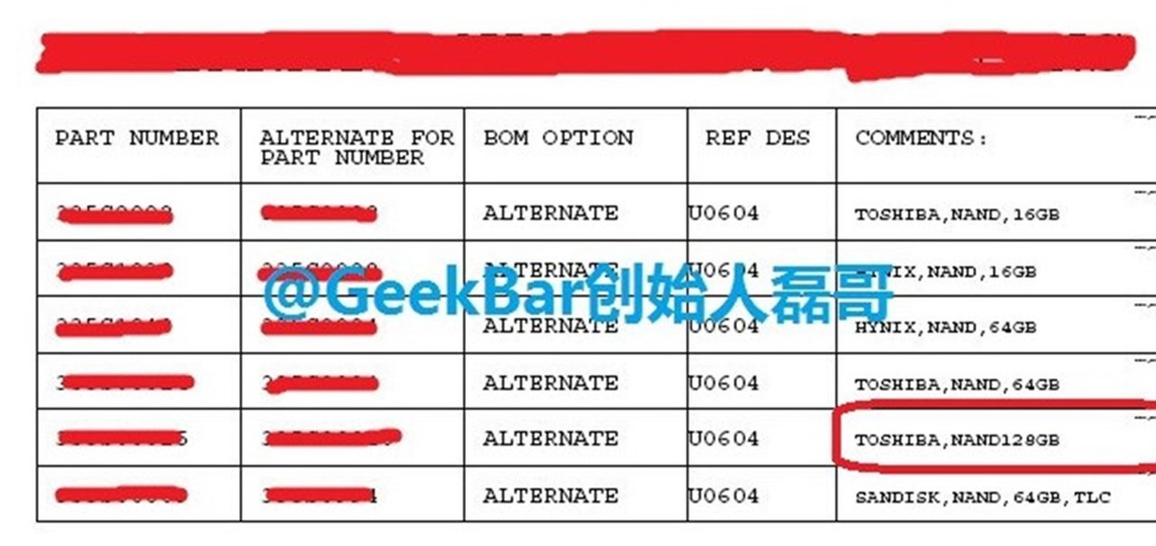 Imagens revelam versão do iPhone 6 com 128 GB de armazenamento