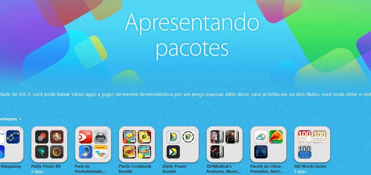 Apple libera venda de apps em pacotes