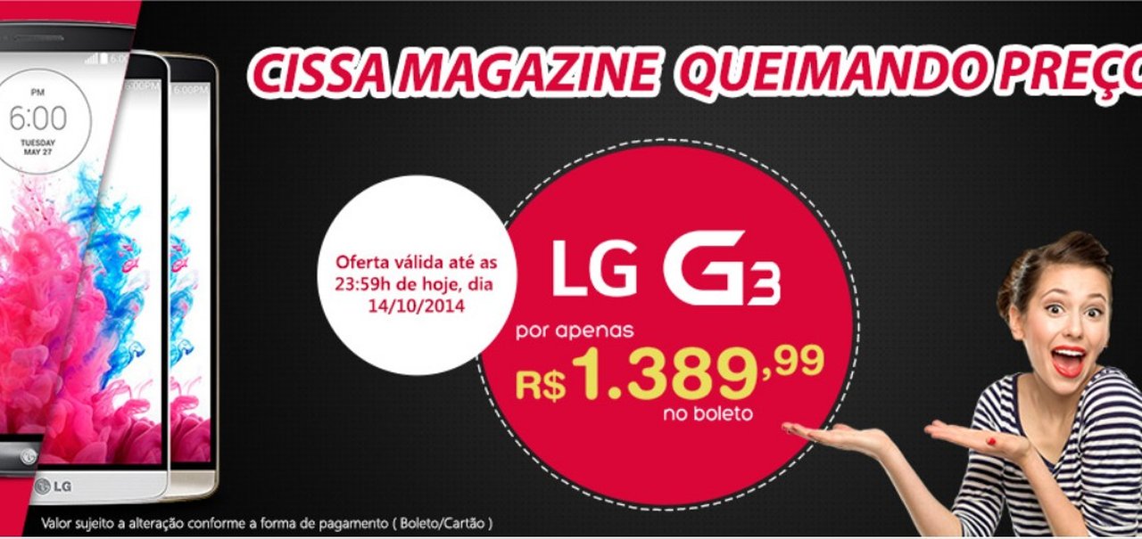 Lojas online vendem LG G3 por preço abaixo de R$ 1,4 mil