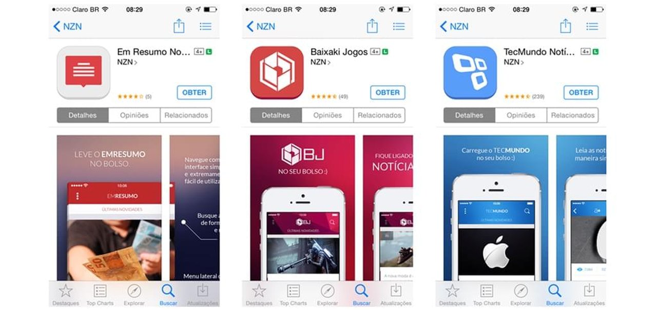 App Store troca botão de download de "Grátis" para "Obter"