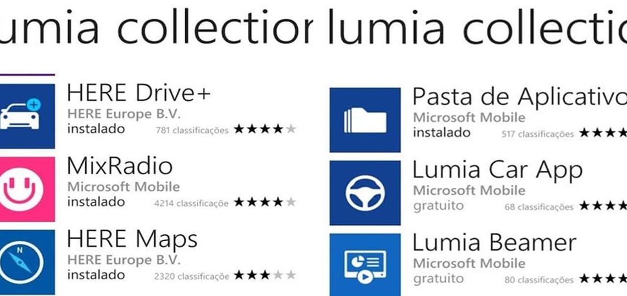 Microsoft tira apps de outras desenvolvedoras da Lumia Collection