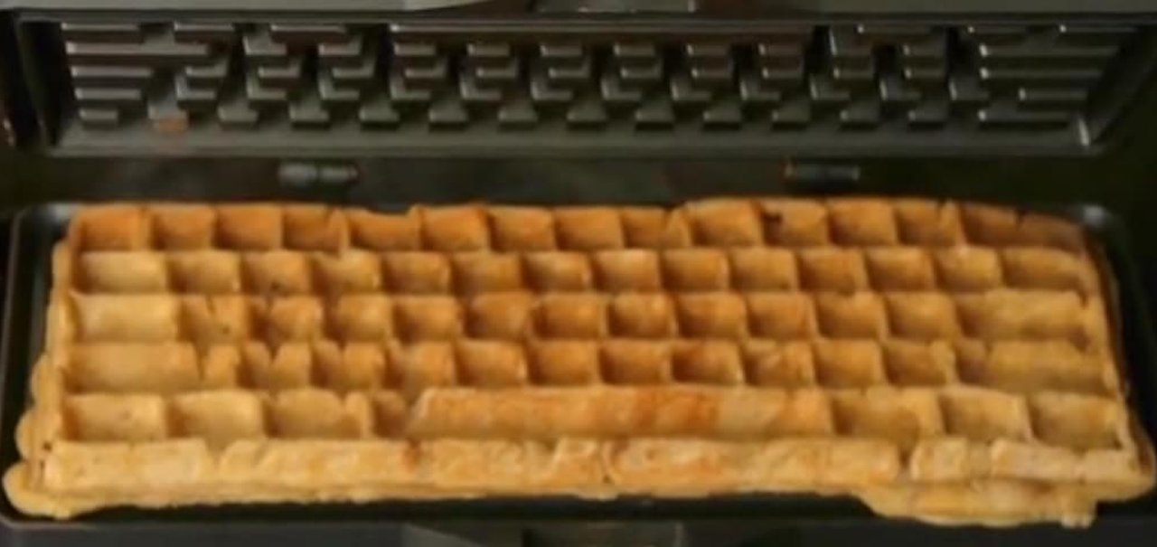 Agora é real: waffles deliciosos em forma de teclado