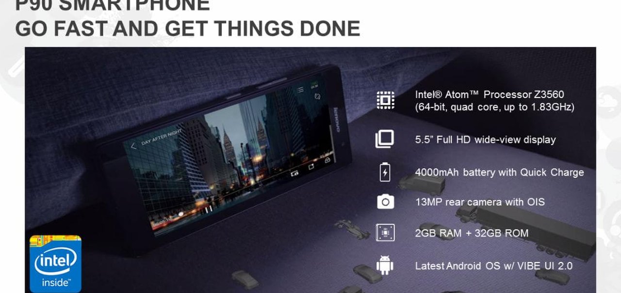 Lenovo anuncia P90, um smartphone com bateria de 4.000 mAh