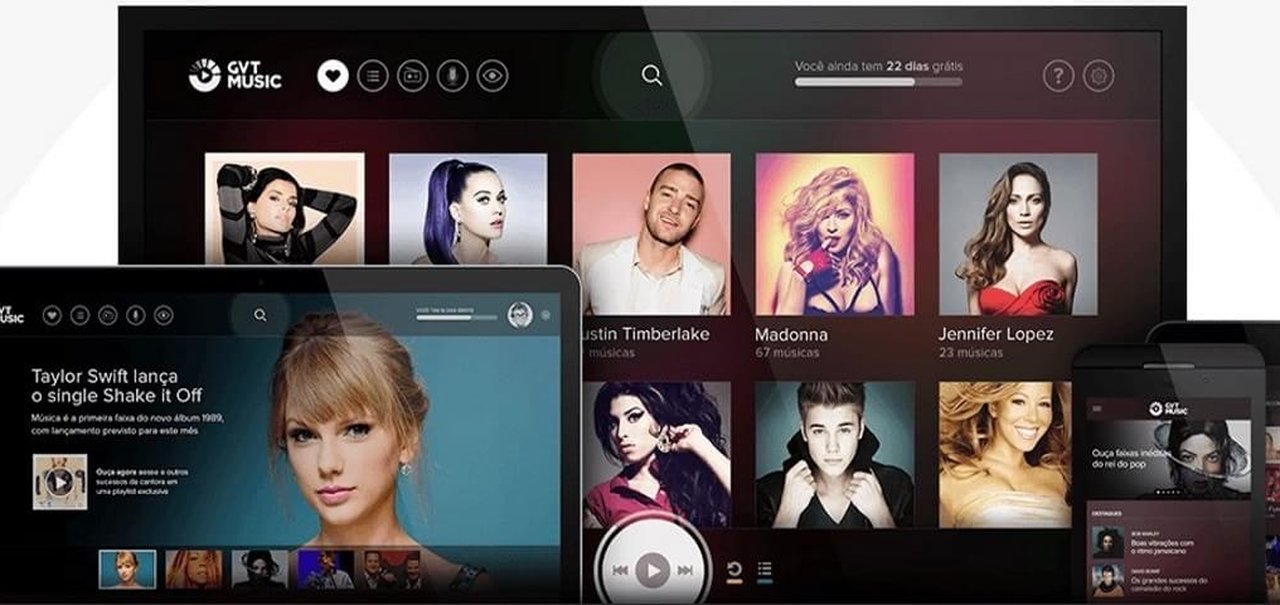 GVT lança serviço de streaming de músicas para Android, iOS e TVs