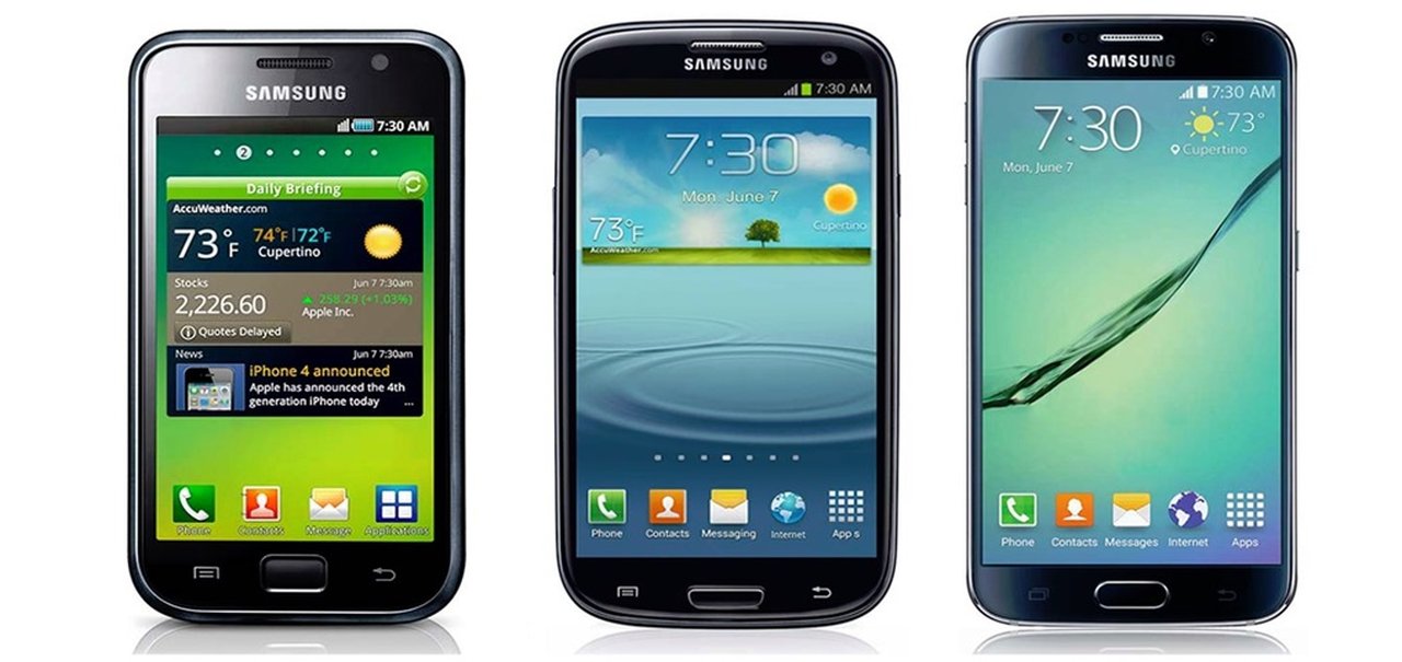 Toda a evolução da linha Samsung Galaxy em um único GIF