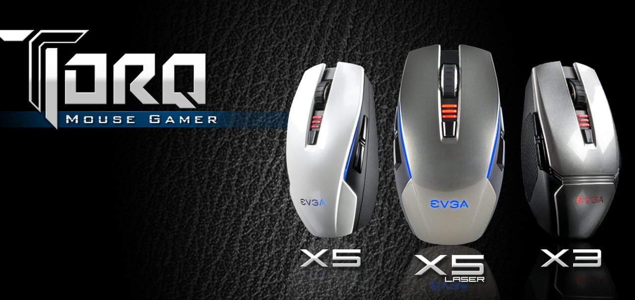 EVGA lança mouses TORQ X5 e X3 para quem busca precisão acima de tudo