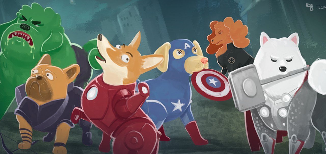 Erro 404: e se os Vingadores da Marvel fossem cachorros [ilustração]