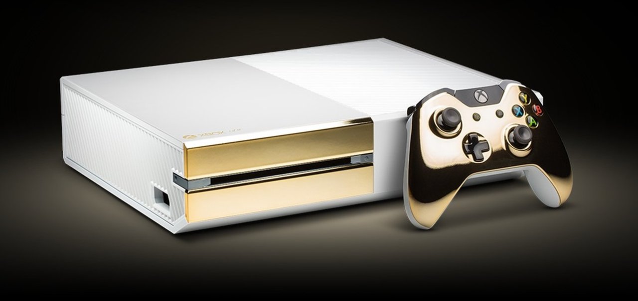 Gamer da ostentação: confira o Xbox One banhado a ouro 24k