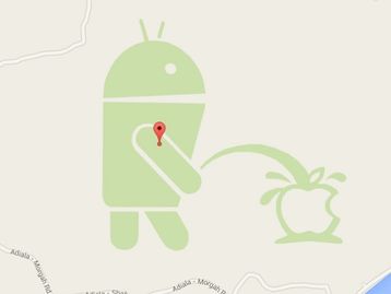 Troll Master: Google coloca Android dando mijada na Apple no Google Maps