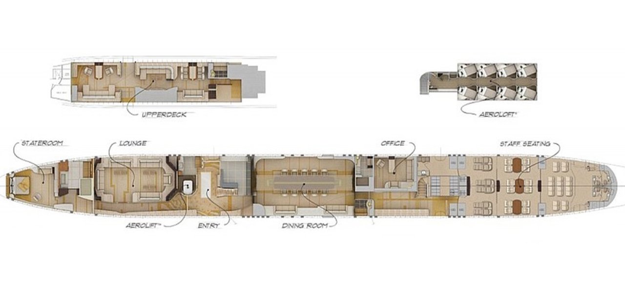 Bilionário transforma Boeing 747 em uma luxuosa casa voadora