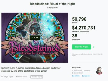 Bloodstained: Ritual of the Night quebra recordes no Kickstarter