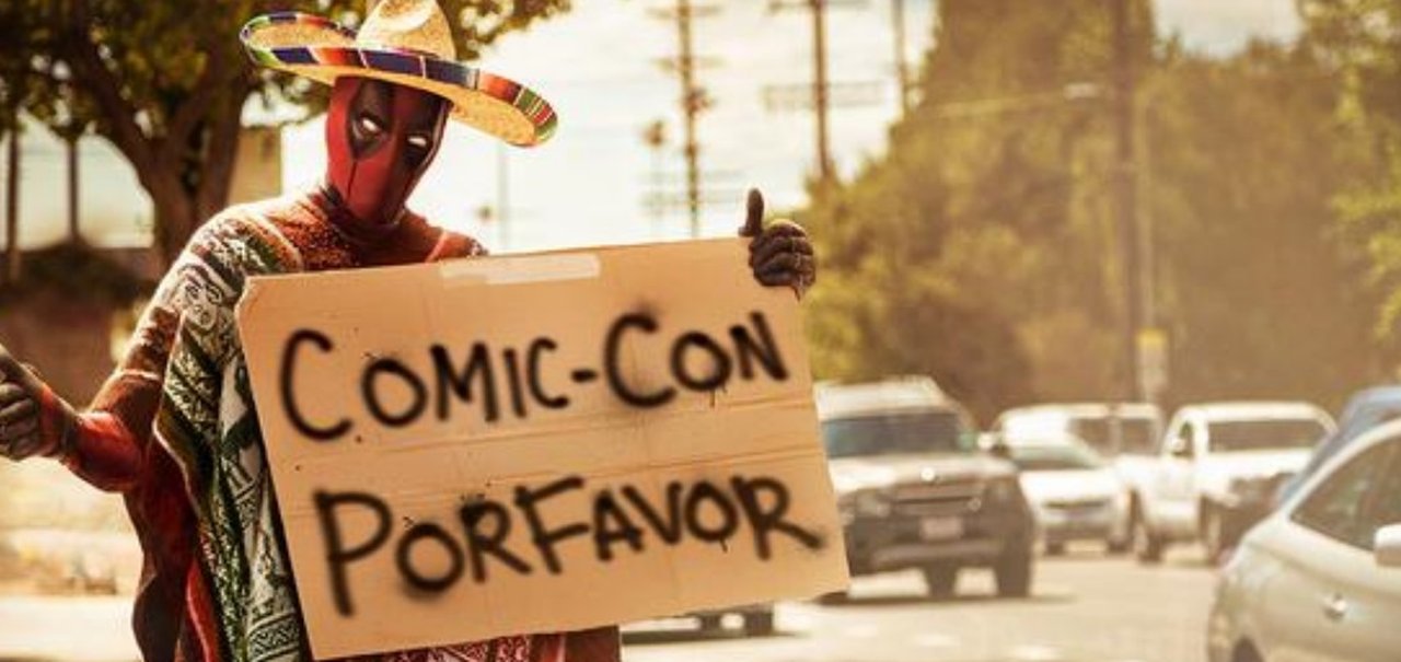 Deadpool pede carona para Comic-Con: foto de Ryan Reynolds! 