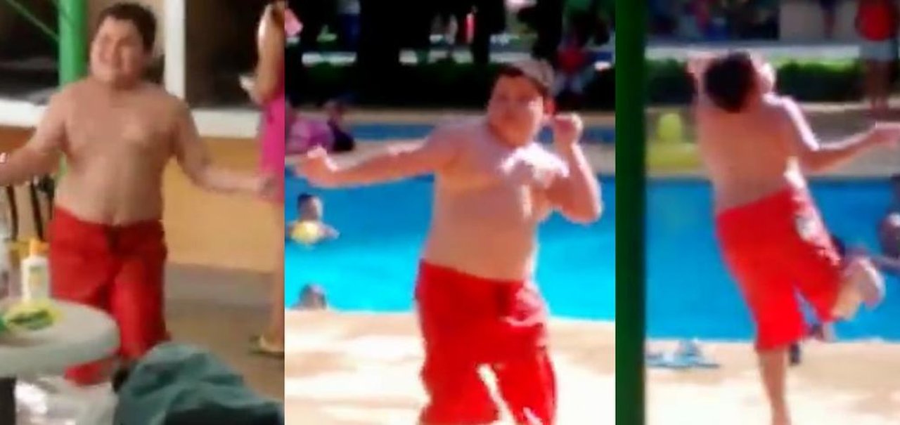 Menino dançando rumba de ‘O Máskara’ na piscina se torna viral