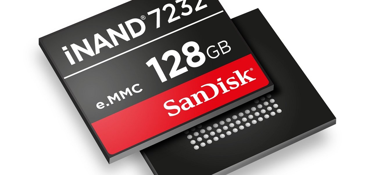 SanDisk iNAND 7232 armazena até 128 GB para smartphones