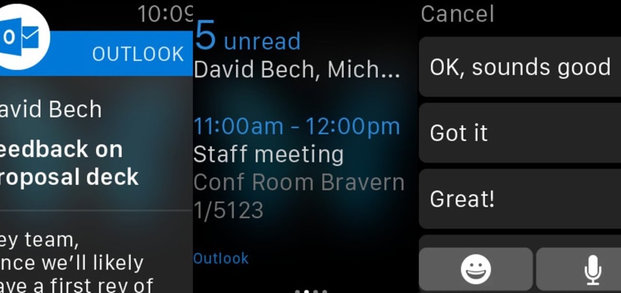 App de email do Microsoft Outlook chega ao Apple Watch