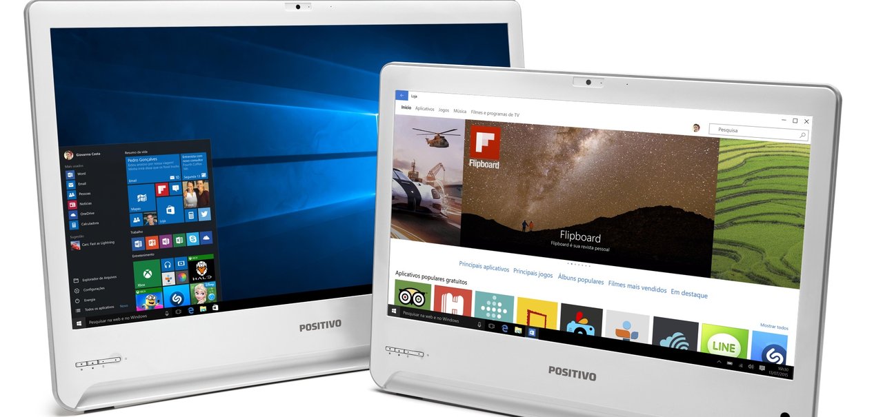 Novos PCs all-in-one da Positivo vêm com o Windows 10 de fábrica