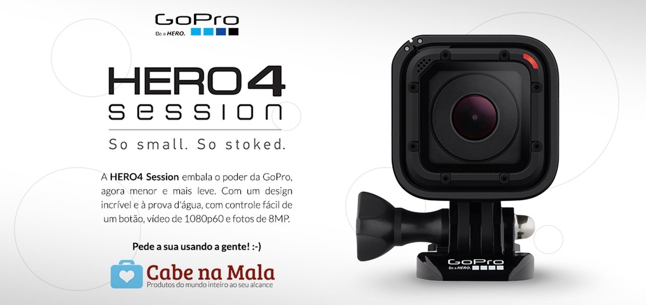 Parceria TecMundo e Cabe na Mala: desconto exclusivo na GoPro HERO4 Session