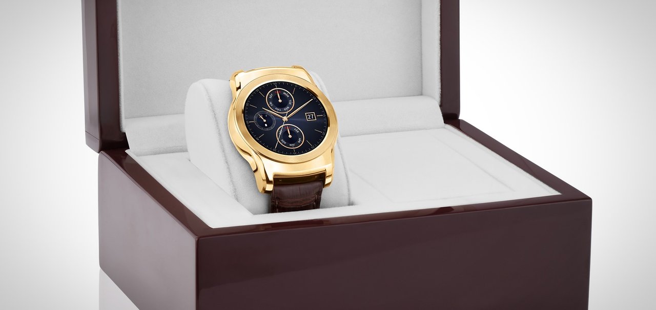 LG anuncia smartwatch de ouro e pulseira de couro de jacaré por US$ 1,2 mil