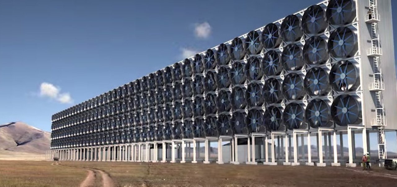 Ventiladores gigantes transformam CO2 da atmosfera em combustível