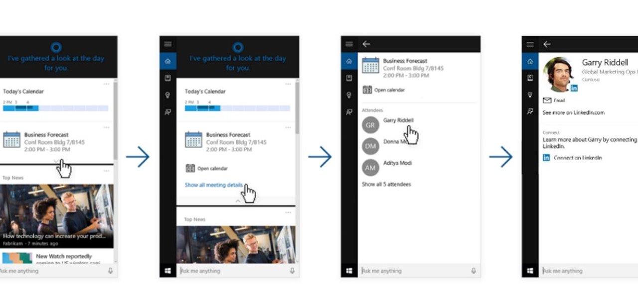 Microsoft anuncia integração do LinkedIn com a assistente de voz Cortana