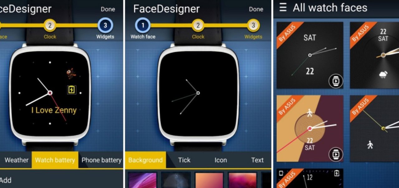 Asus lança app para customizar a tela inicial do ZenWatch e ZenWatch 2