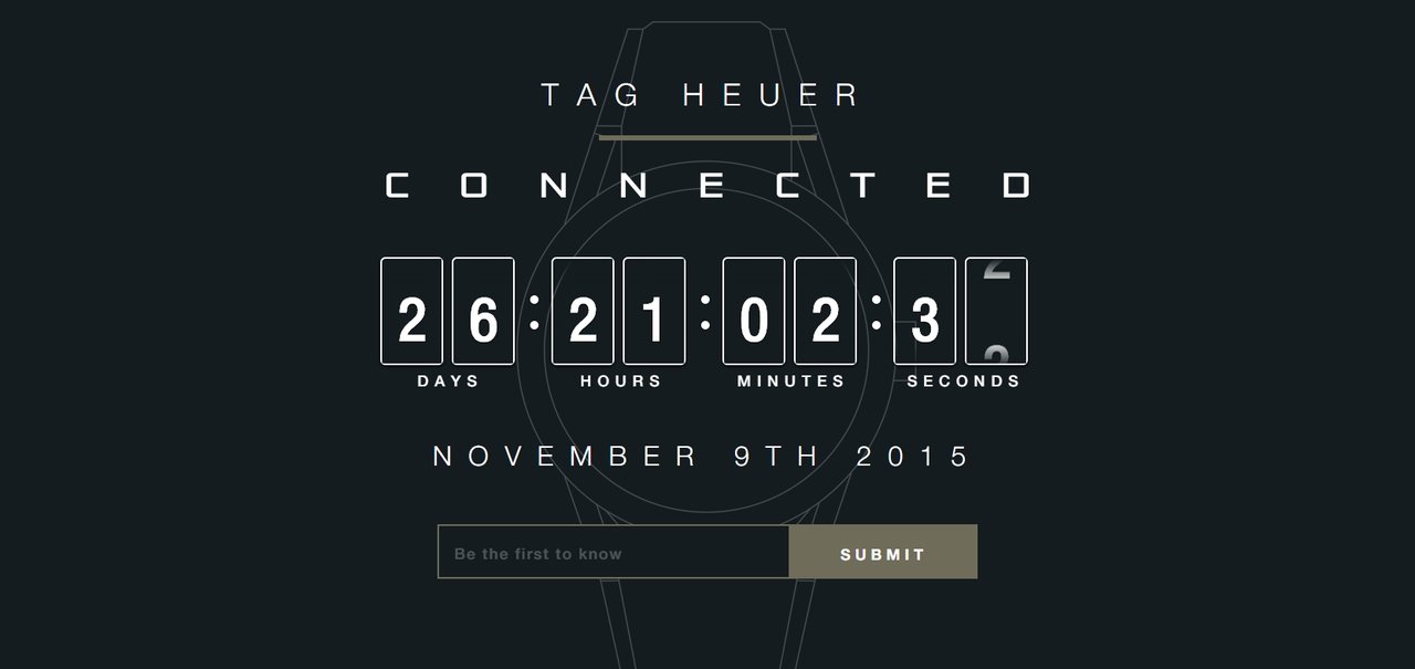 Smartwatch da Tag Heuer surge em nova imagem teaser da empresa