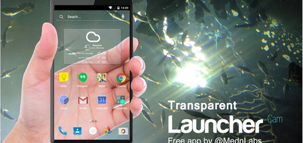 Transparent Laucher é o app que traz um efeito de tela “invisível”