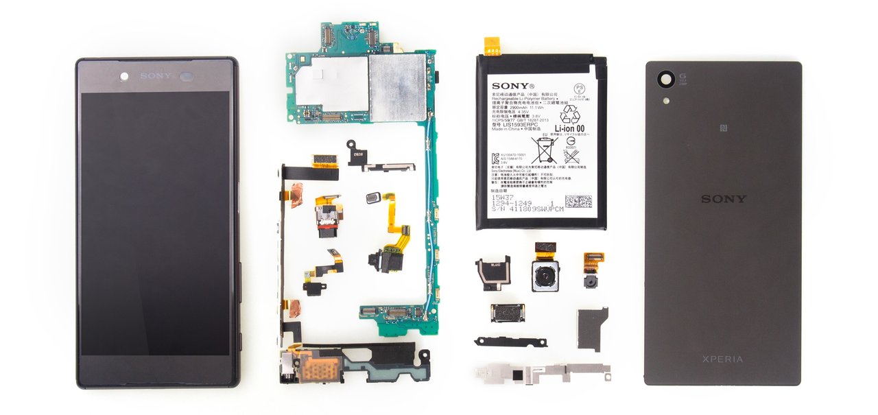 Xperia Z5: iFixit faz o teardown do novo grande smartphone da Sony [vídeo]