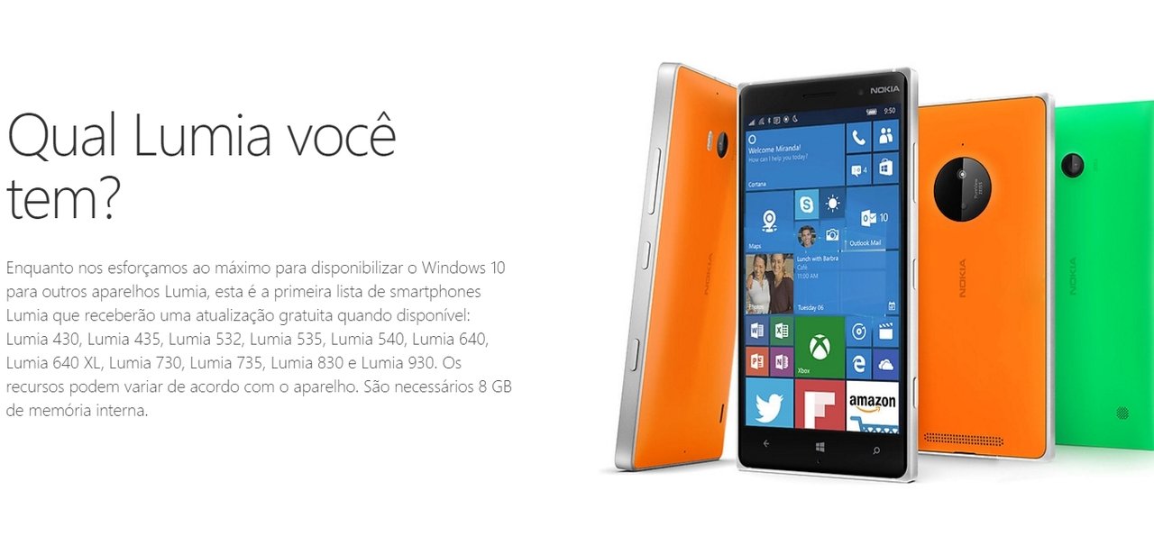 Veja quais celulares Lumia vão receber o Windows 10 Mobile primeiro