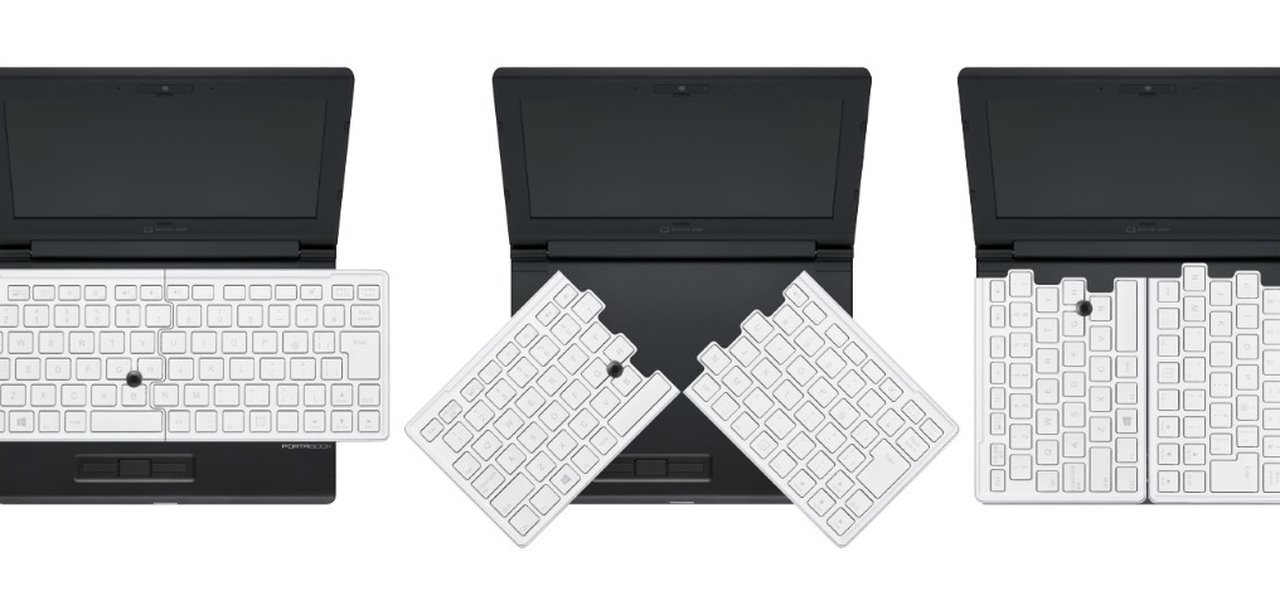 Laptop japonês tem tela de 8 polegadas e teclado separável de 12 polegadas