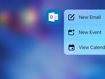 Outlook para iOS recebe atualização e passa a ser compatível com 3D Touch