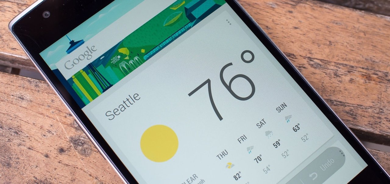 Agora cards de previsão do tempo do Google Now são coloridos e mais úteis