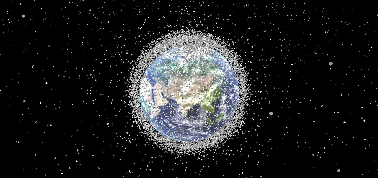 Simulação incrível mostra como a Terra está cercada por detritos espaciais