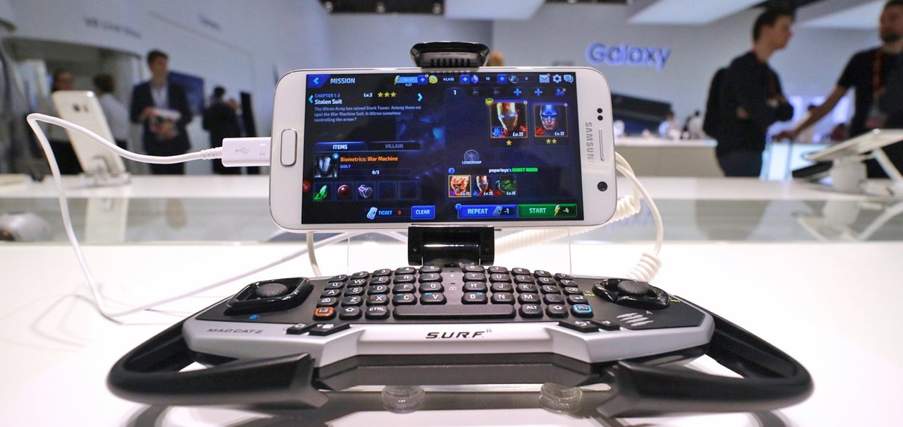 Mad Catz mostra teclado gamer boladão para Samsung Galaxy S7