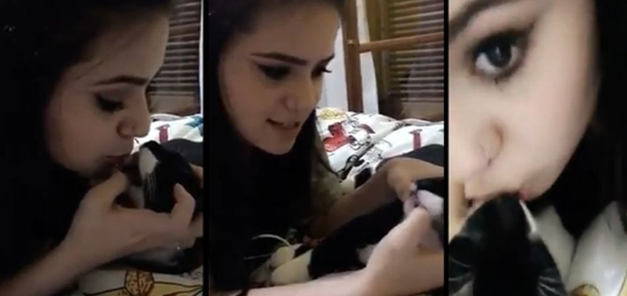 Youtuber cospe na boca de gato e atrai a ira dos internautas