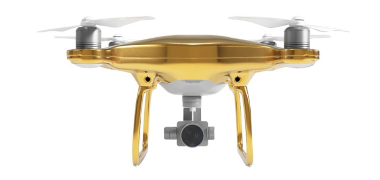 Drone folheado a ouro sai por R$ 75 mil