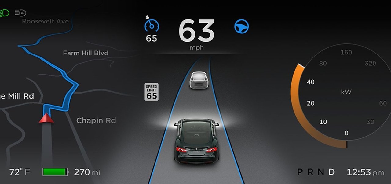 Ajustes no piloto-automático marcam atualização do software da Tesla