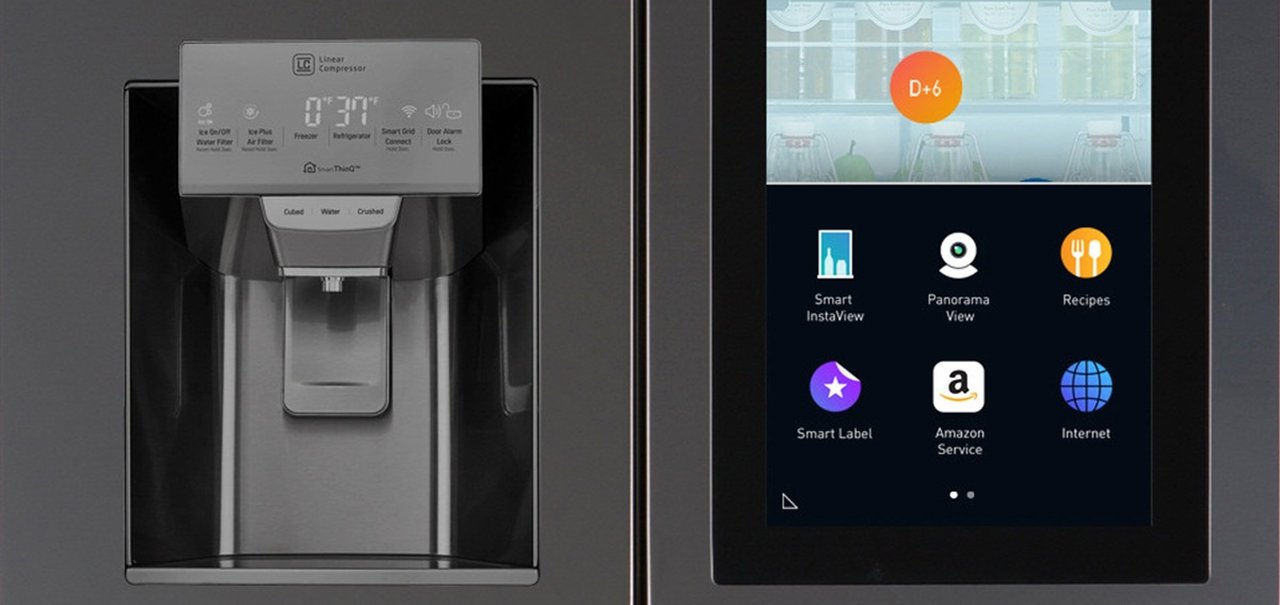 Geladeira inteligente da LG com tela de 29 polegadas é destaque na CES 2017