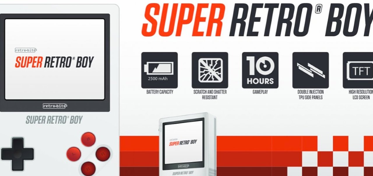 Super Retro Boy adapta o portátil aos padrões atuais da indústria