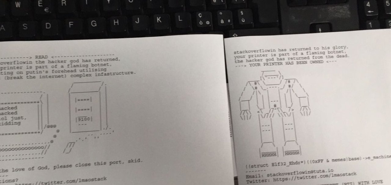 Hacker invadiu 150 mil impressoras para alertar sobre risco de ataques